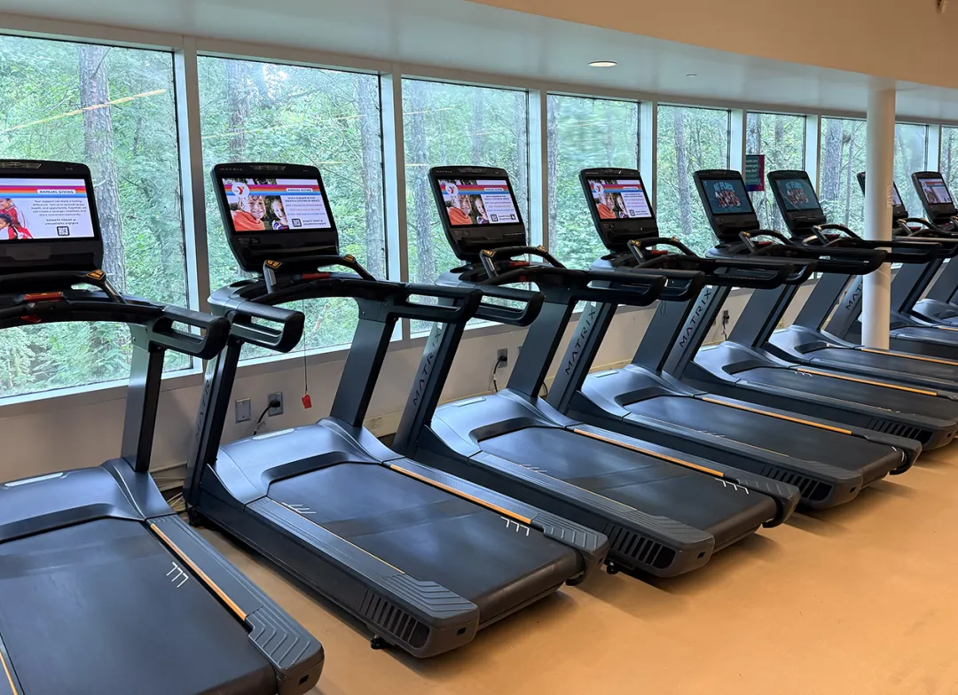 Row of Treadmills