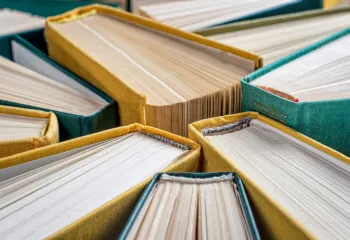 a picture of standing books 