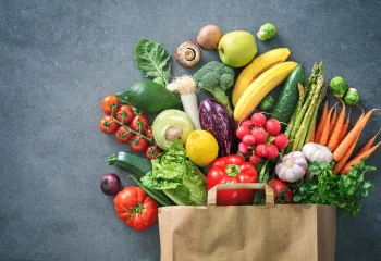 bag of fruit and vegetables 