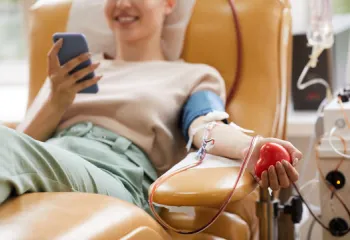 person getting their blood drawn