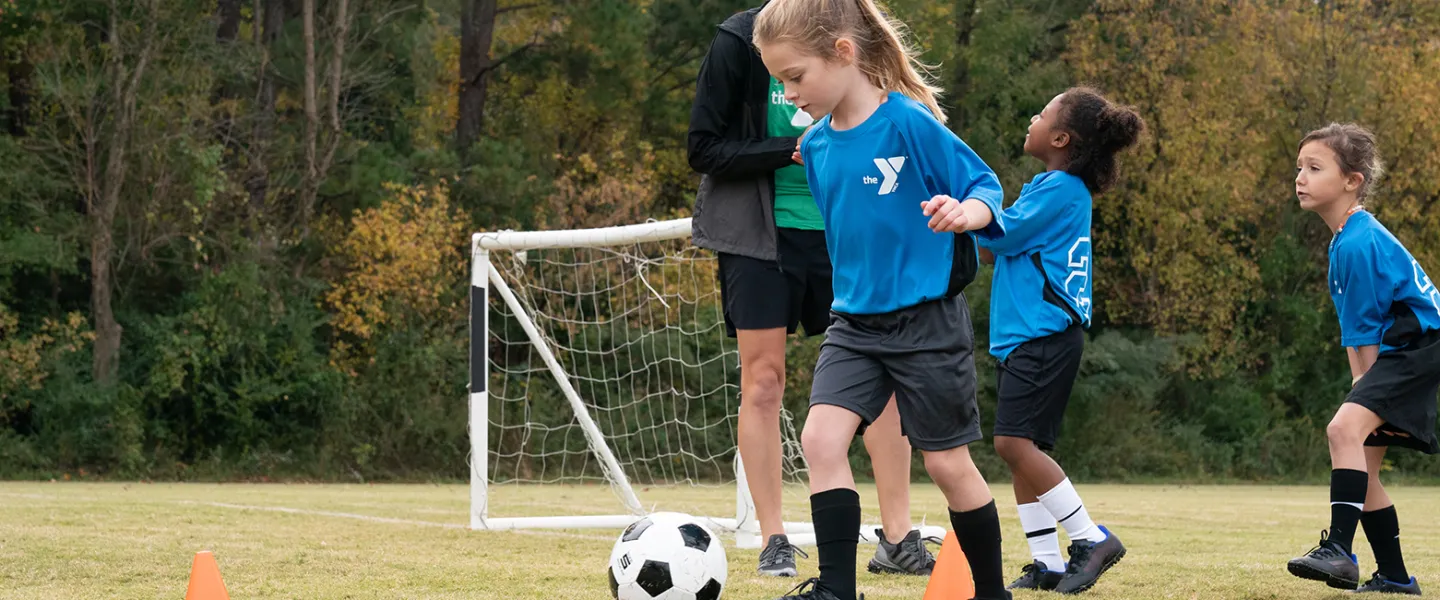 YMCA soccer practice