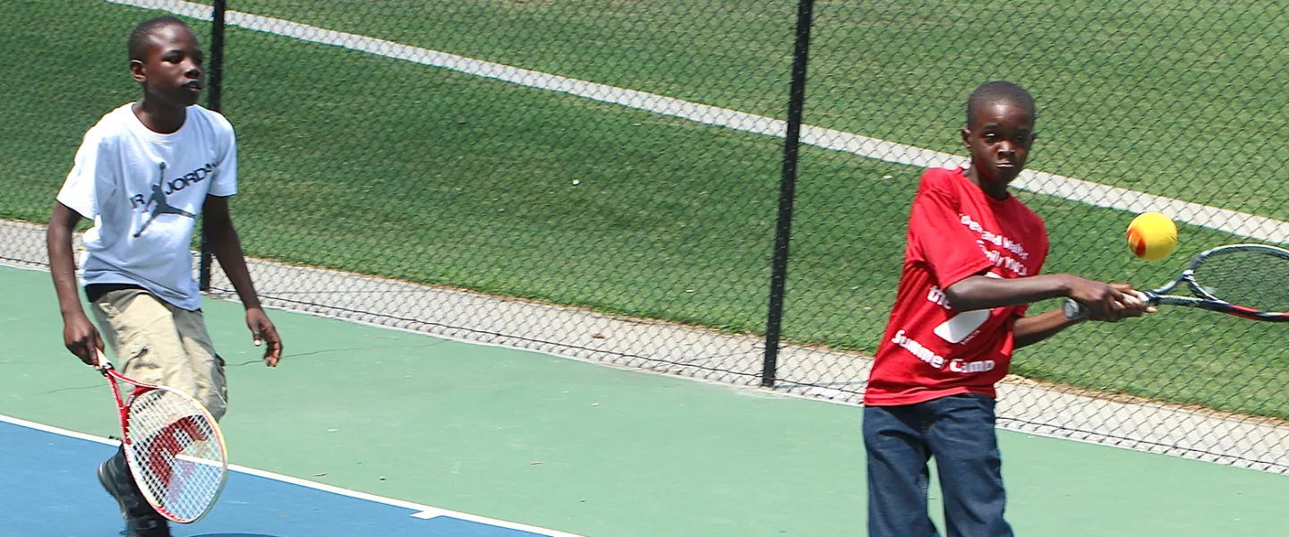 YMCA tennis practice