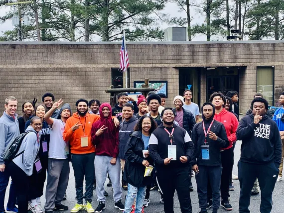 BYMOC group posing for a picture at Camp High Harbour Lake Allatoona