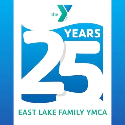 25 year anniversary of East Lake Family Y logo