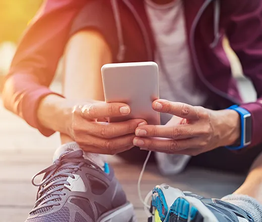 Man using his phone