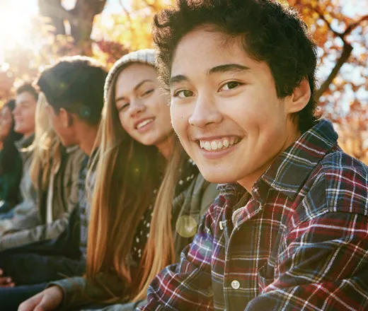 Group of teens
