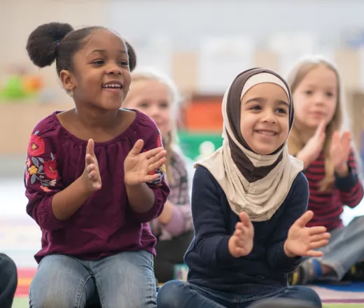 2 girls in a preschoool class
