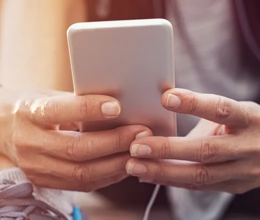 Man using his phone