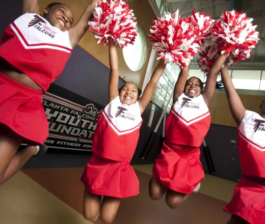 YMCA cheerleaders
