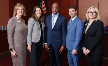 Y staff with Senator Reverend Raphael Warnock